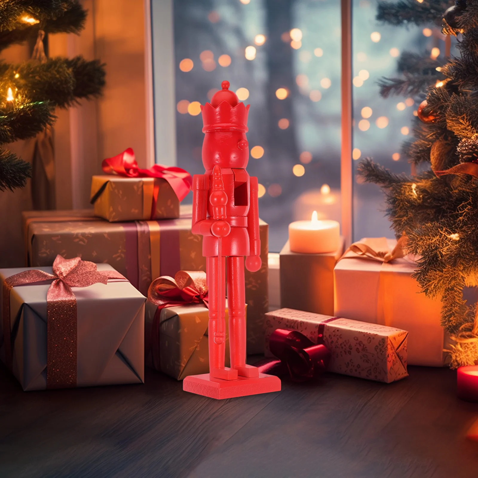 

1pcs Wooden Nutcracker Soldier Wooden Nutcracker Puppet Ornament Diy Craft Kit Christmas Decoration Home Office Cafe Decor