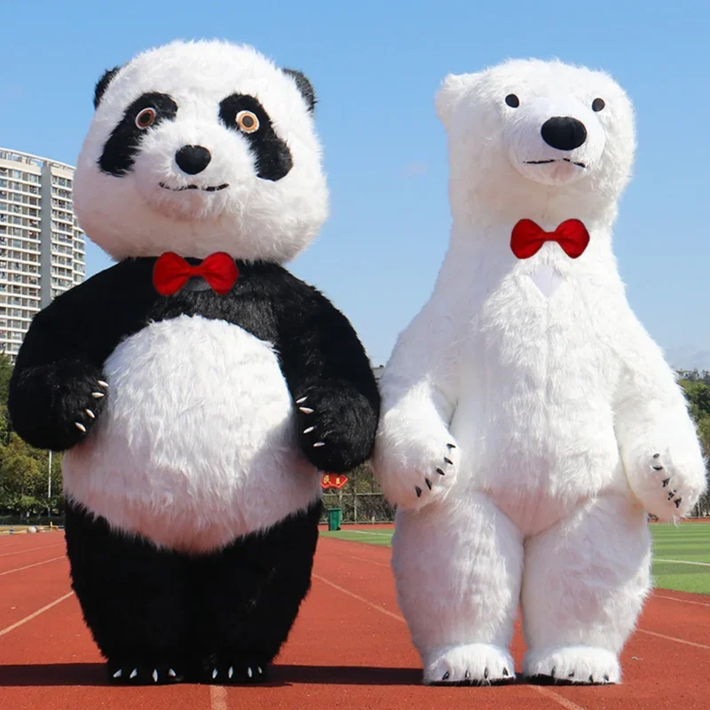 

200cm Cosplay Air Inflatable Polar Bear Mascot Costume for Advertising Wedding Customize Mascot Costume Animal Bear