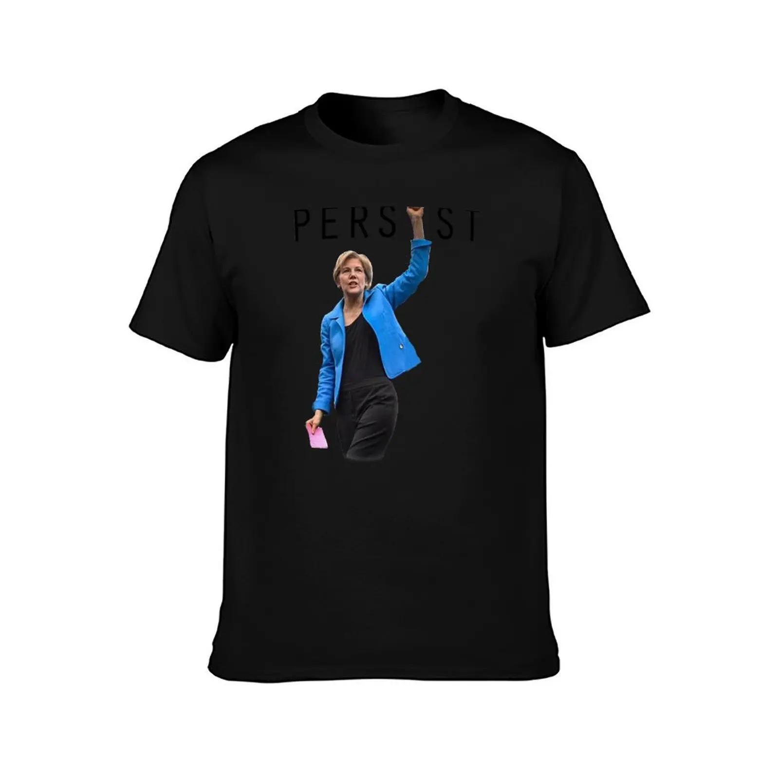 ELIZABETH WAREN- PERSIST T-Shirt, Classic Crew Neck Shirt, Breathable Cotton Everyday Tee