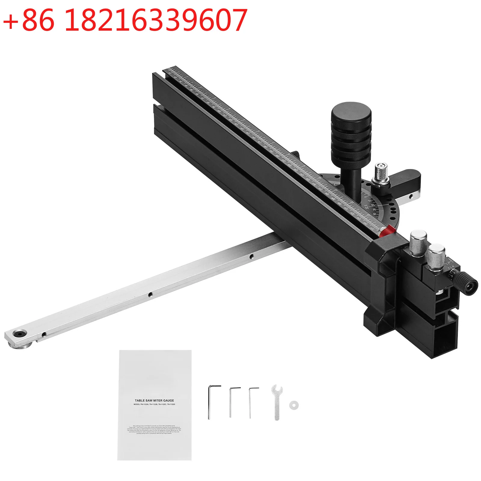TAO  Precision Miter Gauge Standard Slot 3/4'' x 3/8'' Aluminum Alloy Table Saw 24/18/19-35 in Grating 15 Angle Stops DIY
