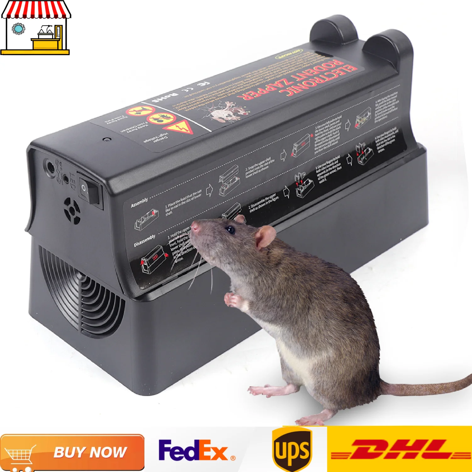 220 V elektrische Maus-Rattenfalle für den Haushalt |   Elektronischer Nagetierfänger |   7000V