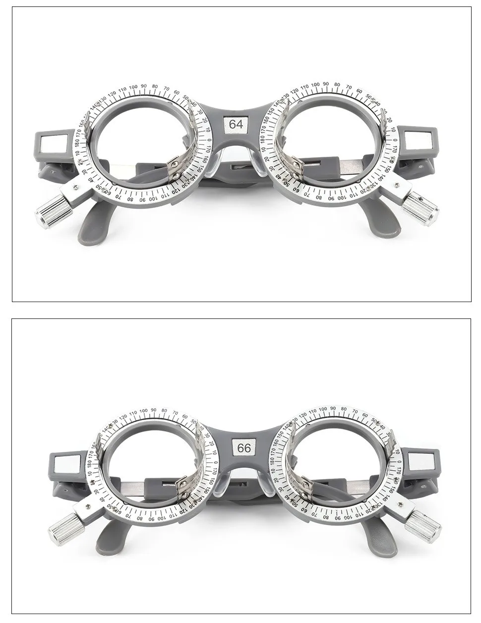 Metall-Probefassung in Grau, feste Probefassung, optische Probegläserfassung 52~70mm, für Brillengeschäfte von Dhoptical – Detail 10