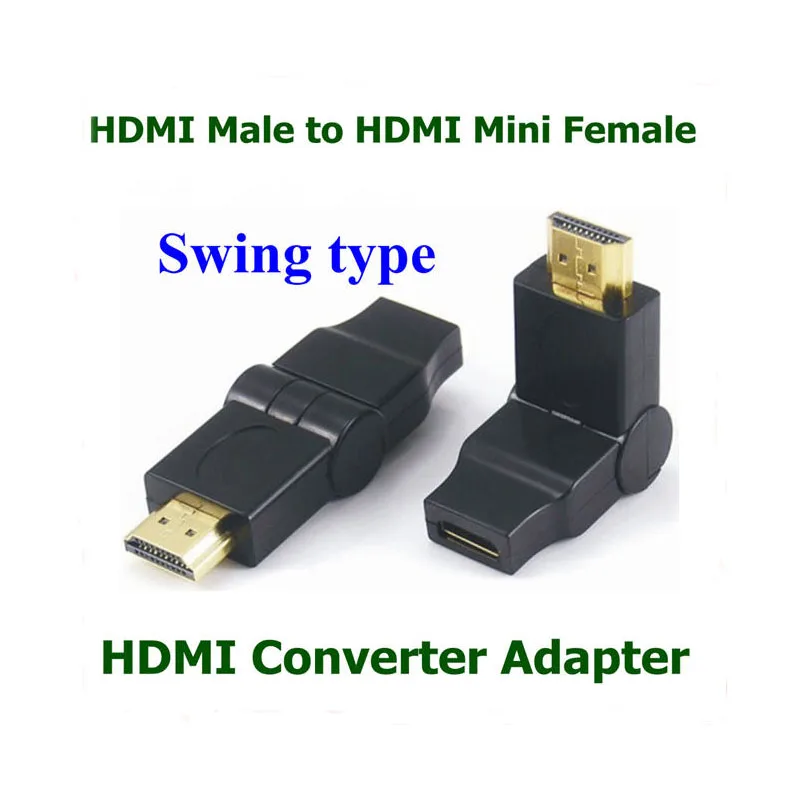 

10pcs HDMI male to HDMI Mini female Adapter Swing Type Connector Extender HDMI Converter for LCD minitor PC