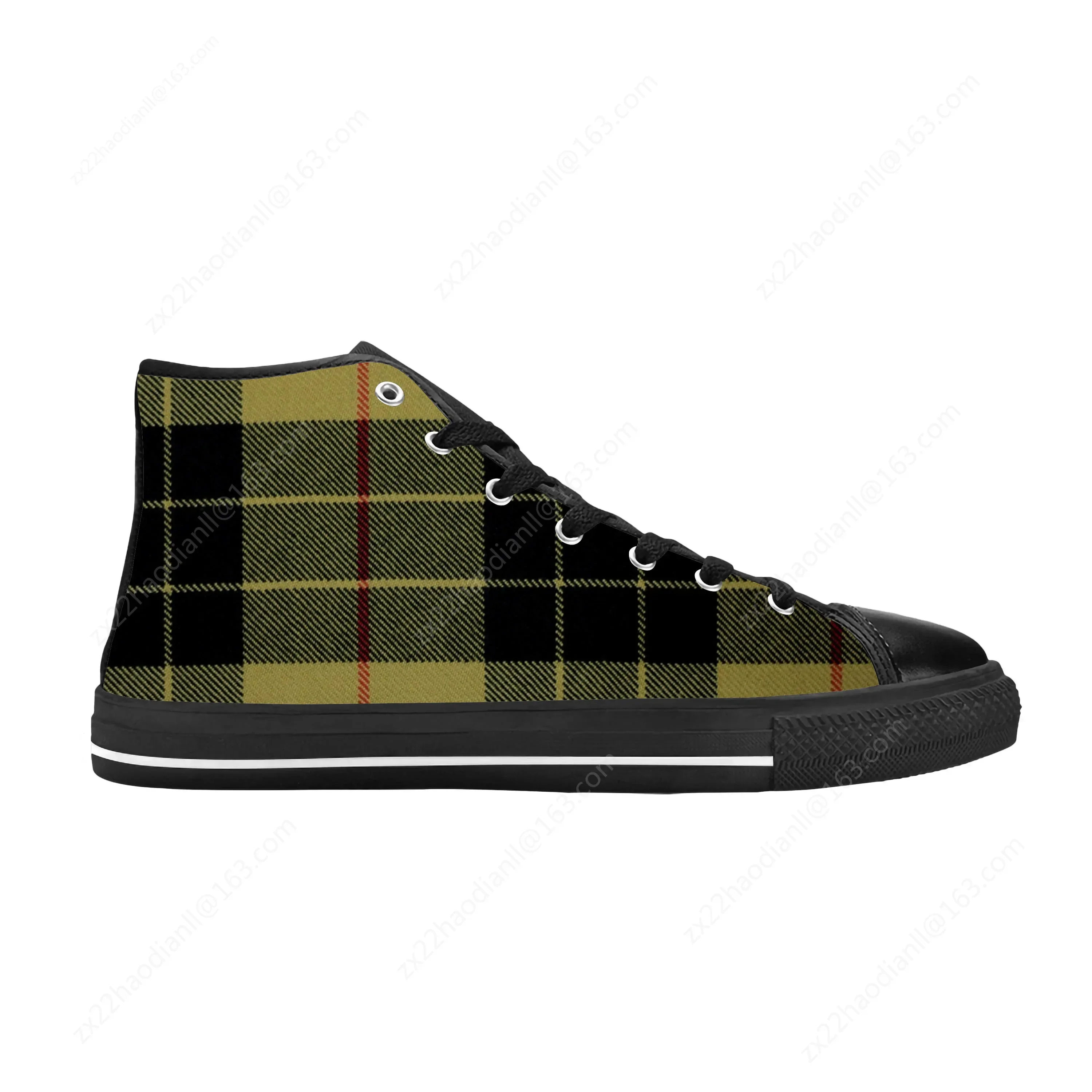 MacLeod Scottish Stewart Clan Tartan Plaid Modern Casual Cloth Shoes High Top Comfortable Breathable 3D Print Men Women Sneakers