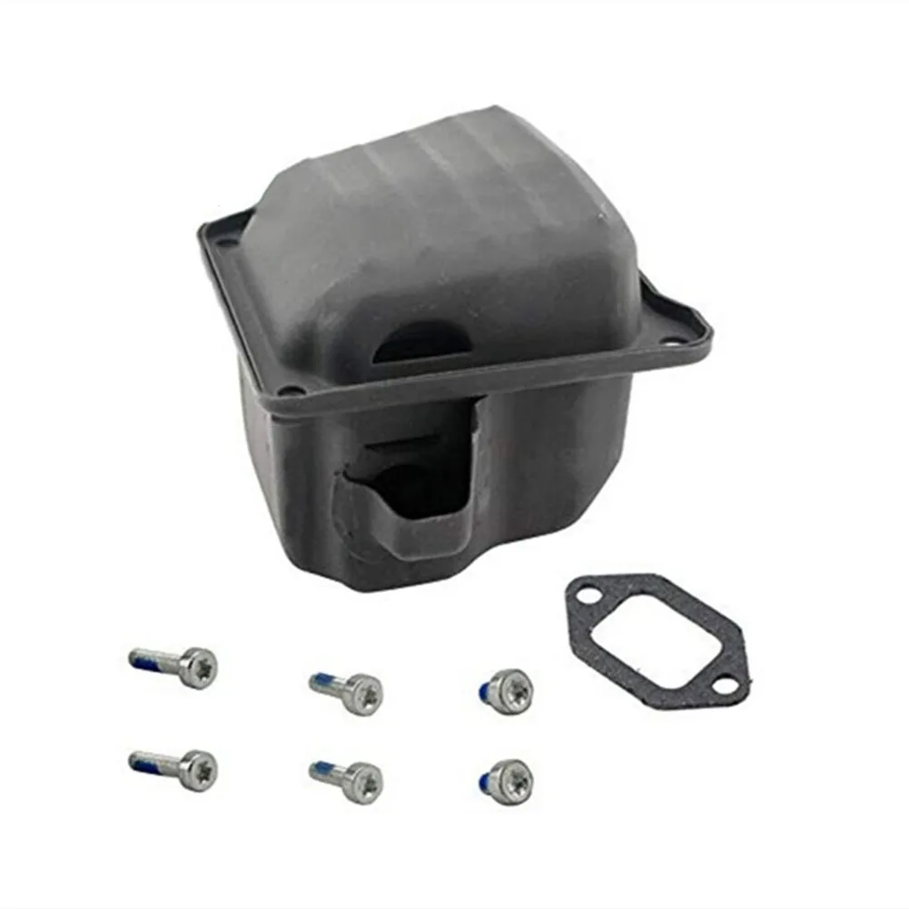 

With Washer Bolt Kit Exhaust Muffler Replacement Spare Accessories Dual Port Easy Installation Parts Brand New