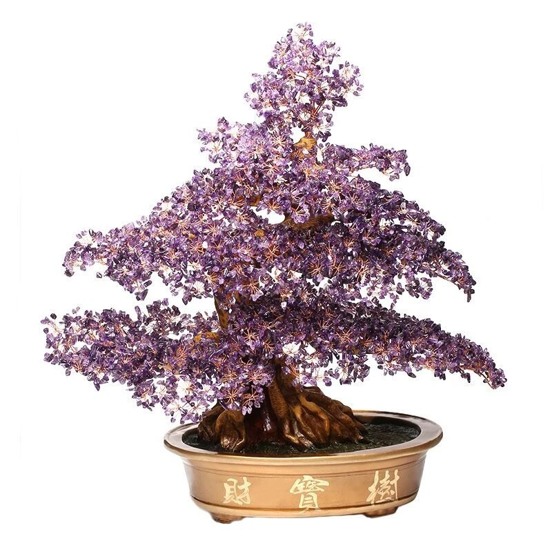 

Natural amethyst shake money treasure tree home jewelry living room TV cabinet