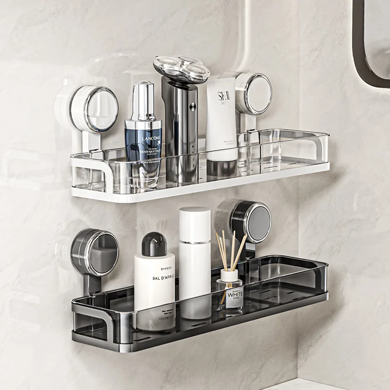 

Suction Cup Bathroom Shelf No-Drill Sink Storage Rack Wall-Mounted Wash Basin Shelf Toilet Bathroom Shelf