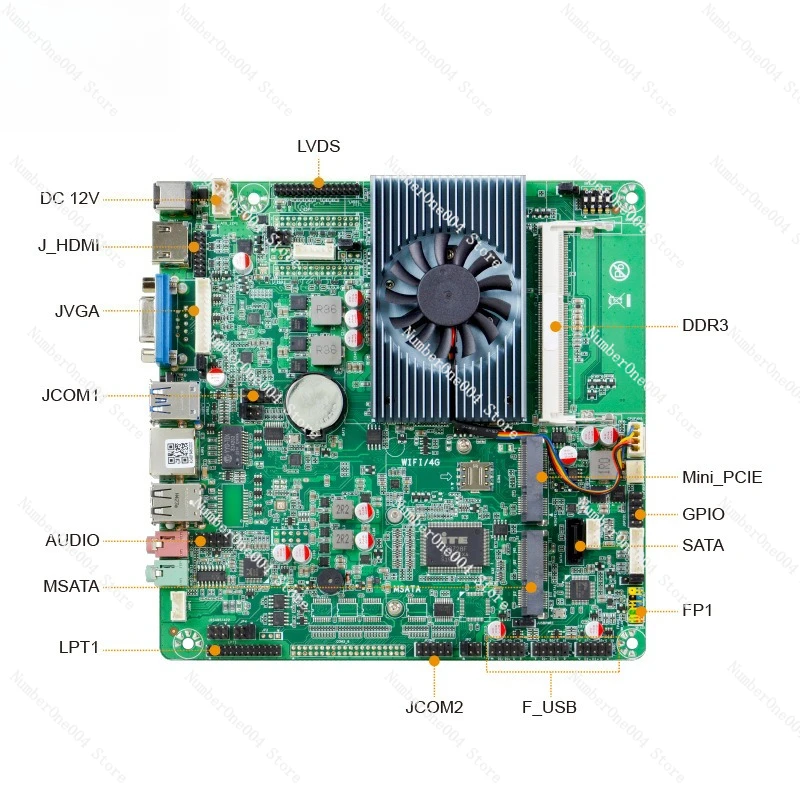 Industrial Control Motherboard 45U Single Network 2 Serial Mini ITX Dual EDP/LVDS All-in-One Industrial Control Machine