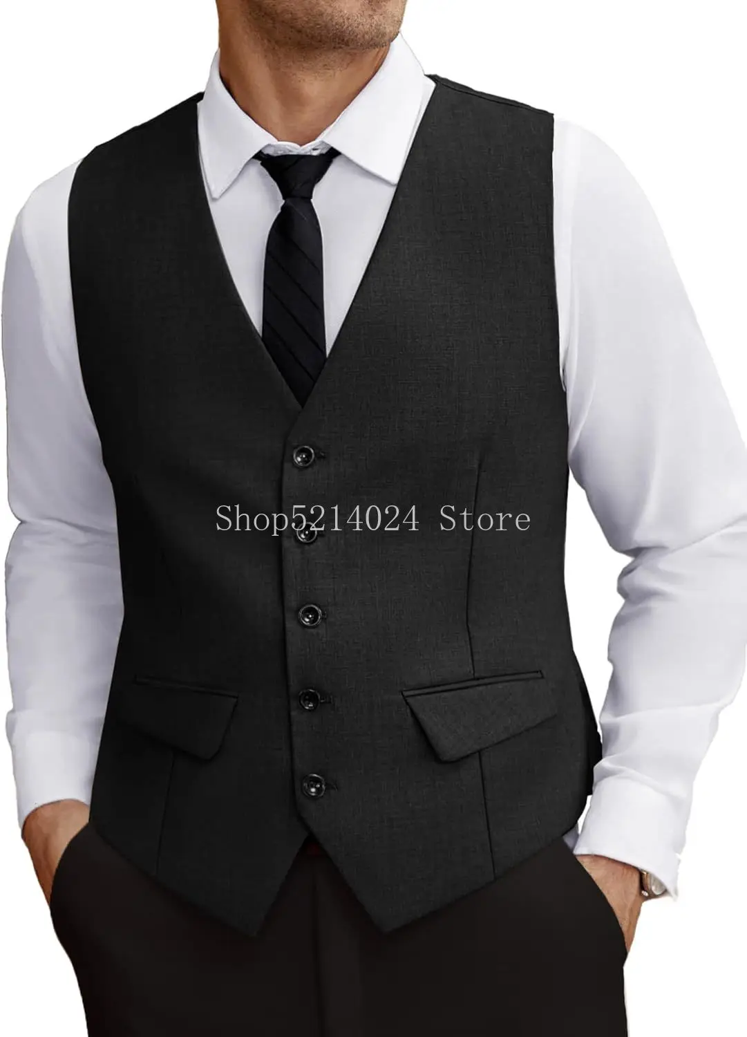 

Men's Business Suit Vest Slim Fit Dress Vest Wedding Waistcoat