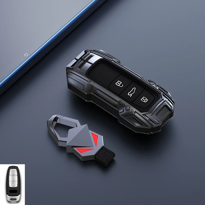 New Car Remote Key Case Cover Shell Fob for Audi A3 A4 B9 A6 A7 4K A8 E-tron Q5 Q8 C8 D5 SQ8 Key Protection Bag Accessories