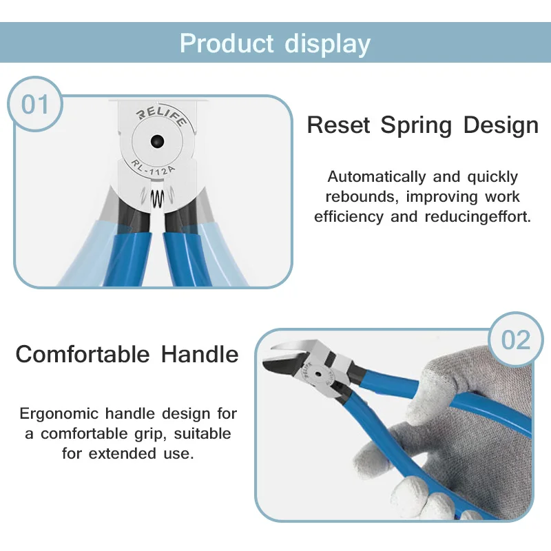 RELIFE RL-112A RL-111 RL-113 High Precision Cutting Pliers SUNSHINE SS-109 SS-110 High Hardness for Electronic Wire Cable Cutter