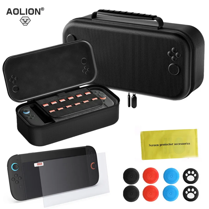 High Quality Big Carrying Case for Switch2 Console Portable Bag For NS Switch 2 Accessory Storage Free Tempered membrane keycaps