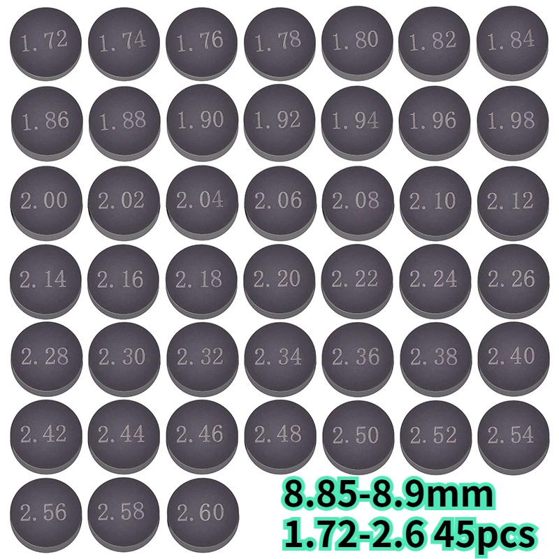 Für Suzuki Honda Yamaha Kawasaki Motorrad Einstellbare Ventilscheiben-Dichtung 7,48mm 9,48mm 8,85-8,9 10mm 1,2-4,0 1,225-3,475 1,72-2,6 – Detail 11