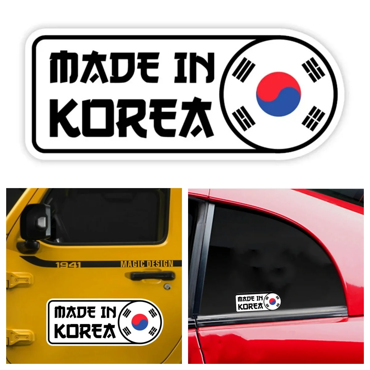 

Creative Korea Car Stickers Front And Rear Windshield Truck Body Sunscreen Vinyl Decals Motorcycle Decor Accessories