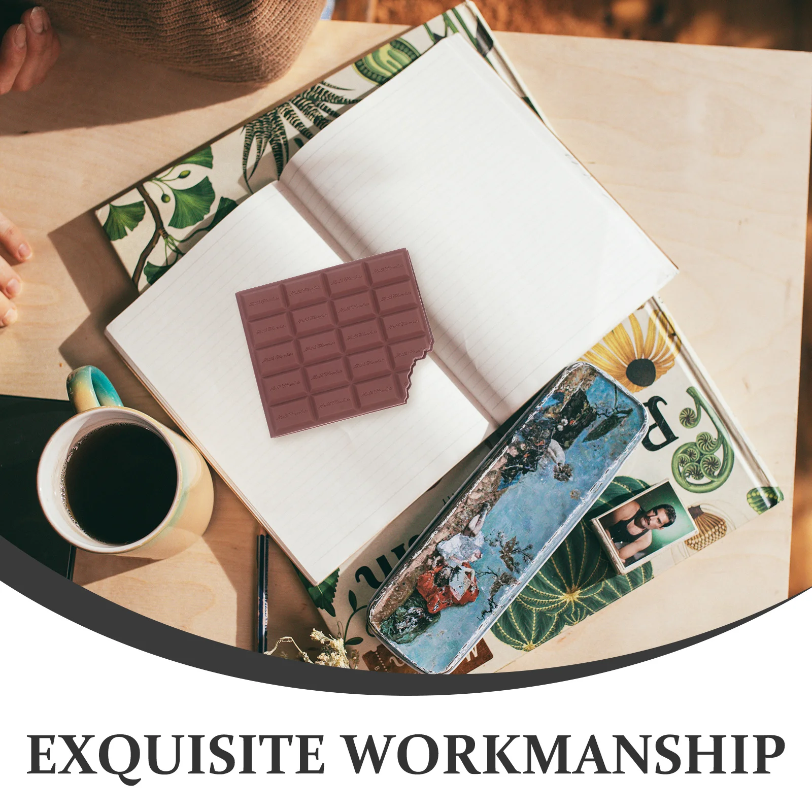 2Pcs Scented Chocolate Shaped Page Notebook Pocket Memo Mini Self Stick Pads for Convenient Use Strong Adhesive Notes