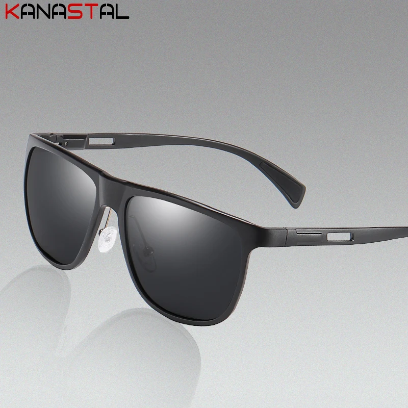 

Men Polarized Sunglasses UV400 Male Casual Sun Glasses Aluminum Magnesium Square Eyeglasses Frame Fishing Travel Shade Eyewear