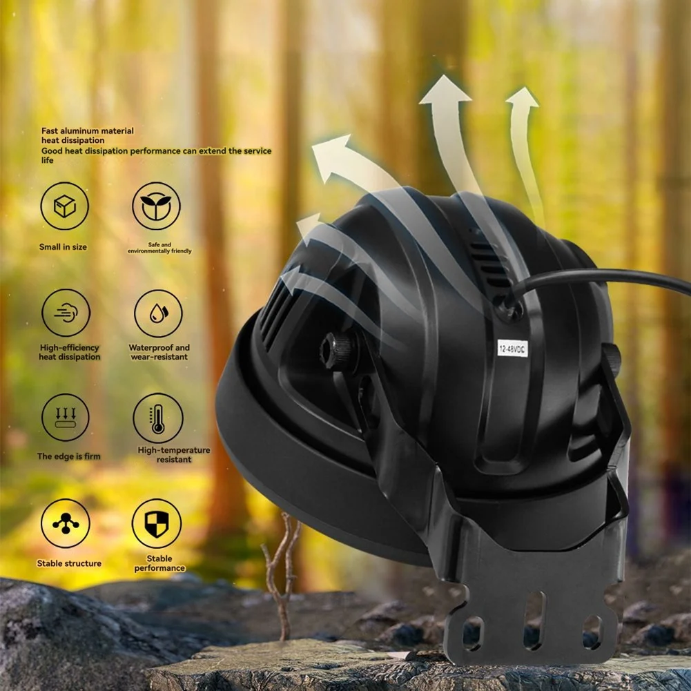 

(X07A) 12V-48V E-Bike Front Light DH034 Electric Scooter LED Headlight SM Connection for MTB Road Headlight Bicycle Accessories