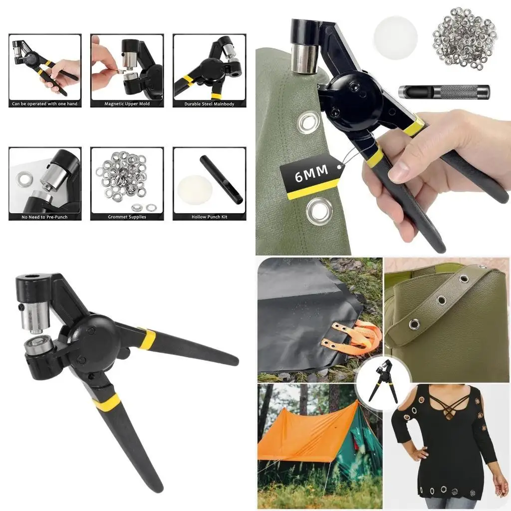 

652F Grommet Tool Handheld Hole Pliers Portable Grommet Hand Press Machine