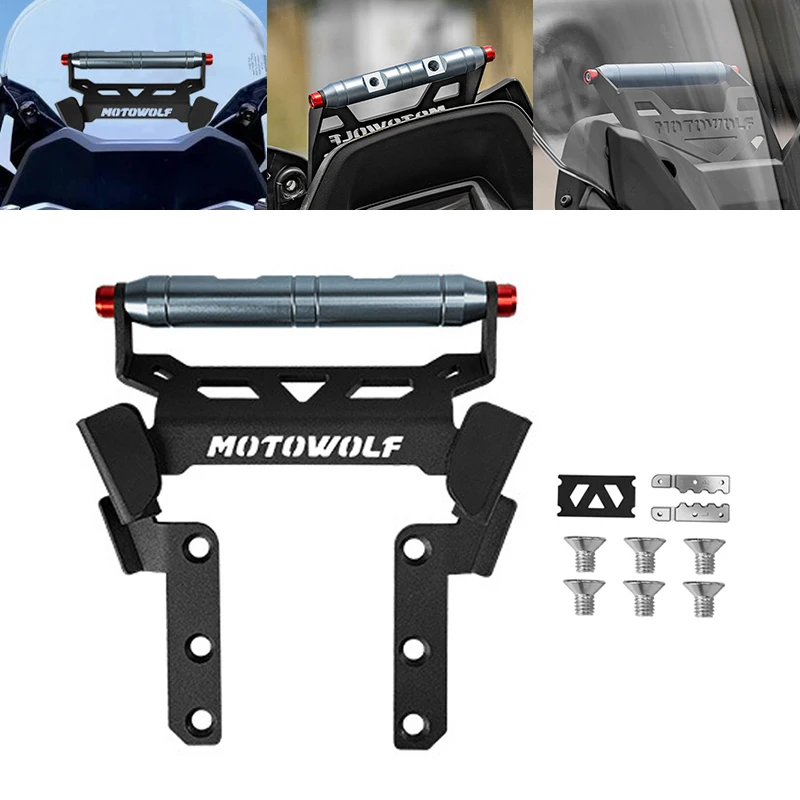 

Fit For HONDA NSS350 NSS FORZA 350 FORZA350 2021-2024 2023 Aluminum Alloy Phone Navigation Bracket Mobile Windshield Bracket