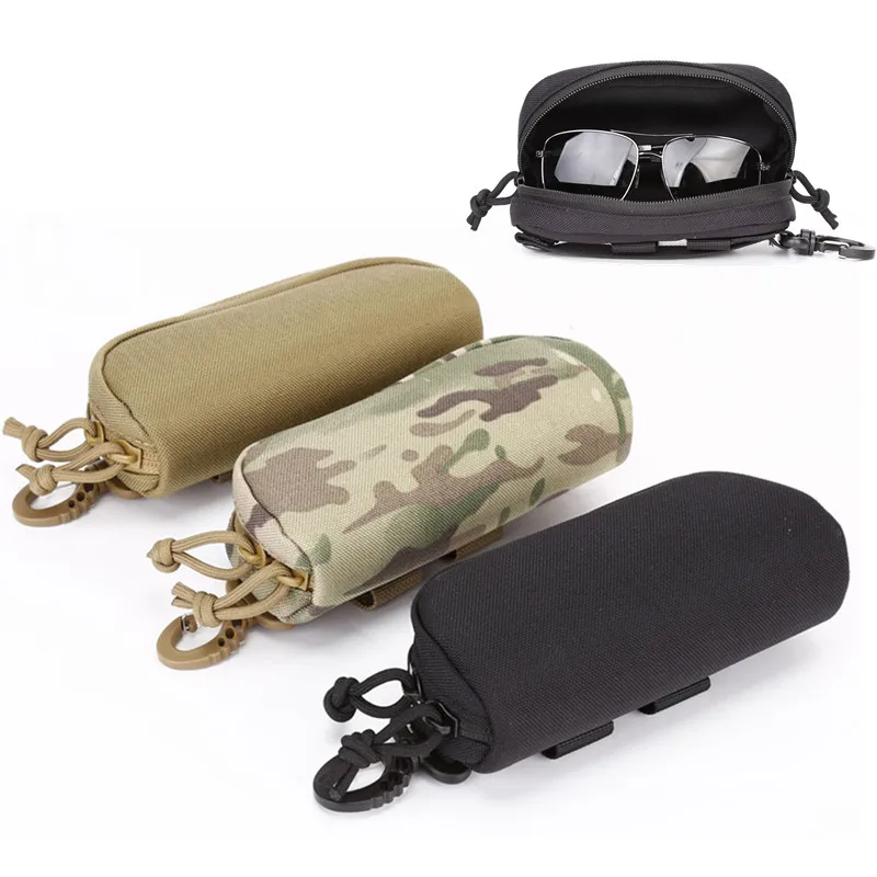 

Tactical Molle Glasses Pouch Sunglasses Holder Eyeglasses Bag Waist Pack Utility Hunting Accessories Organizer EDC Case