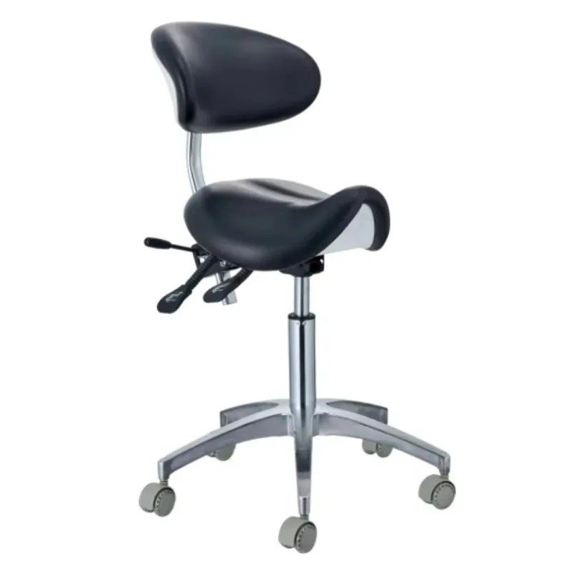 

Professional Ergonomic Dental Chair Saddle Dental Stool Height-Adjustable Medical Stool Steel Frame for Dental Hospital Use