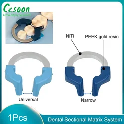 1 Uds bandas de matriz seccionales dentales sistema de matriz de Metal seccional anillo de sujeción de titanio de níquel estrecho Universal herramientas de dentista