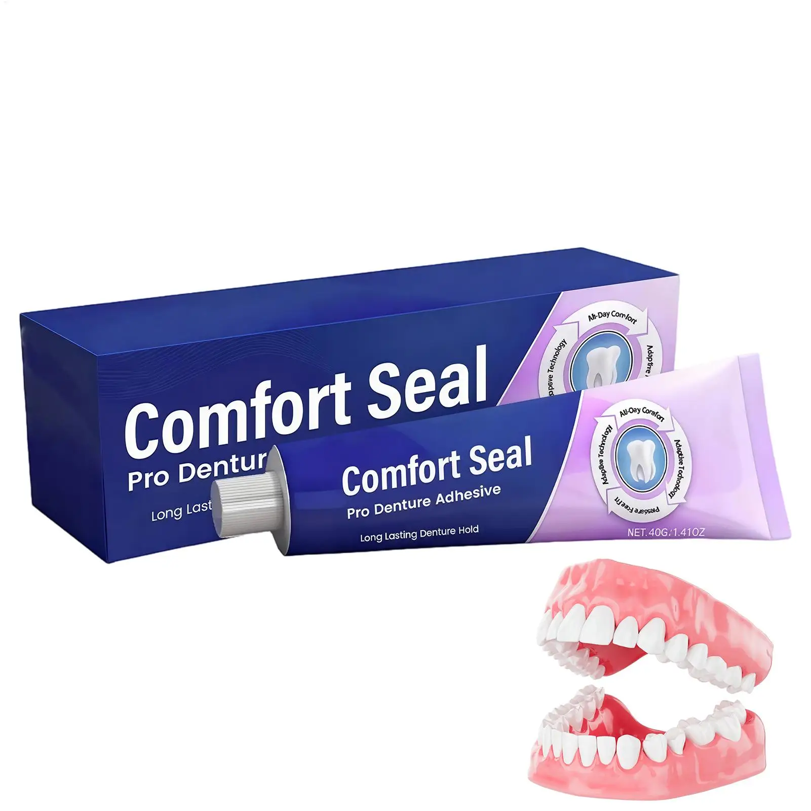 Long-Lasting Stability Comfort Security Teeth Adhesive gel fixing dentures Dental glue Prevents Denture Loosening Fixed Adhesive