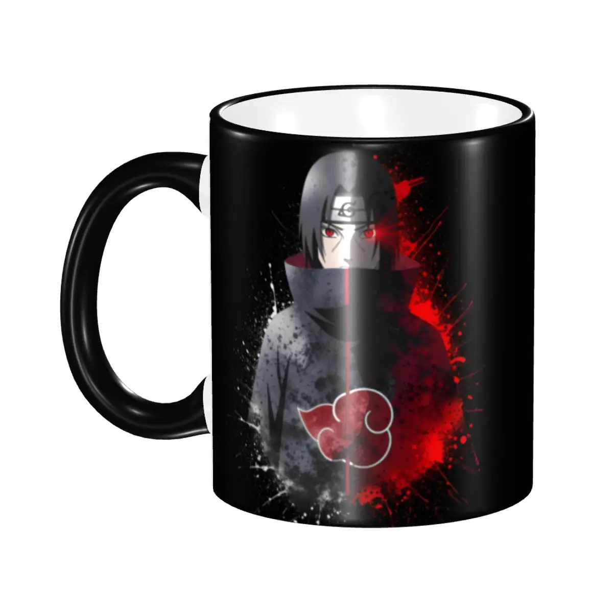 

Custom N-Narutoes Uchihas Sasukes Coffee Mug DIY Retro Design Comics Movie Ceramic Tea Milk Cups