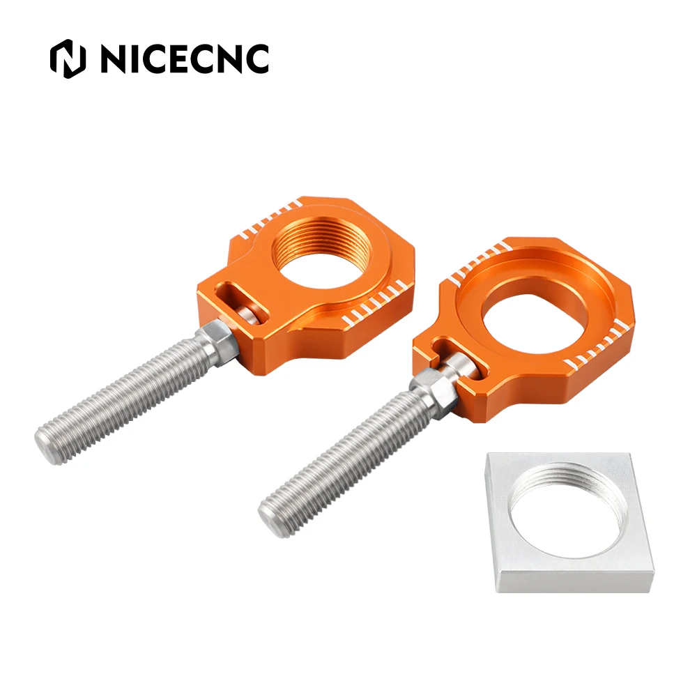 

NICECNC For KTM 125-450 SXF SX300 XCF XC 250 450SXF 25mm Rear Axle Blocks Chain Adjuster Factory Edition Motocross Accessories