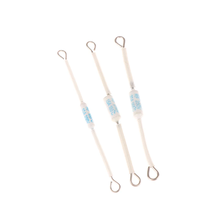 10Pcs Thermal Fuse Links For Electric Rice Cooker RF250V 10A 15A 20A 185 Degree Thermal Cutoff RF 250V Ceramic Rice Cooker
