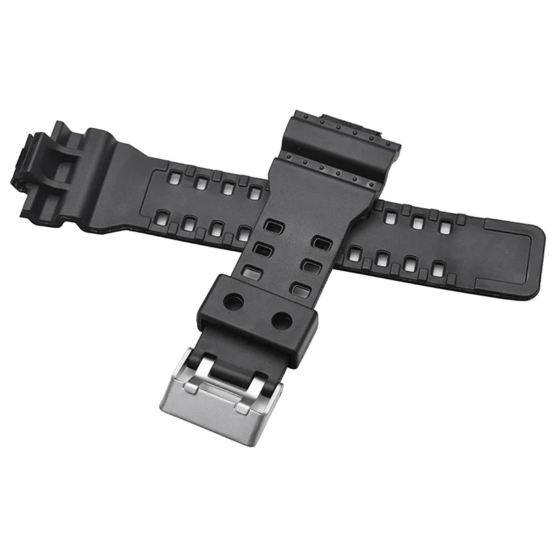 Natural Resin Replacement Watch Band Strap , for G-Shock GD120/GA-100/GA-110/GA-100C(Black)