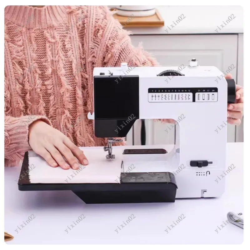 Household Electric Sewing Machine Multi-function Thick Fabric Overlock Edge Binding Small Desktop Sewing Machine