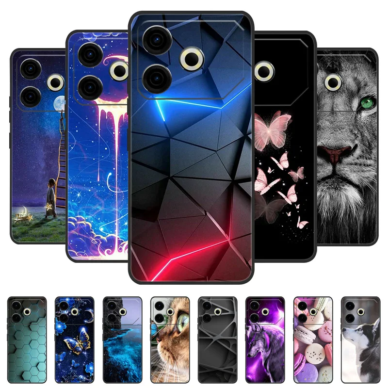 For Tecno Pova 6 Neo Case Silicon Back Cover Phone Case For Tecno Pova 6Neo Cases Tecno Pova6 Neo Soft bumper Funda Shockproof