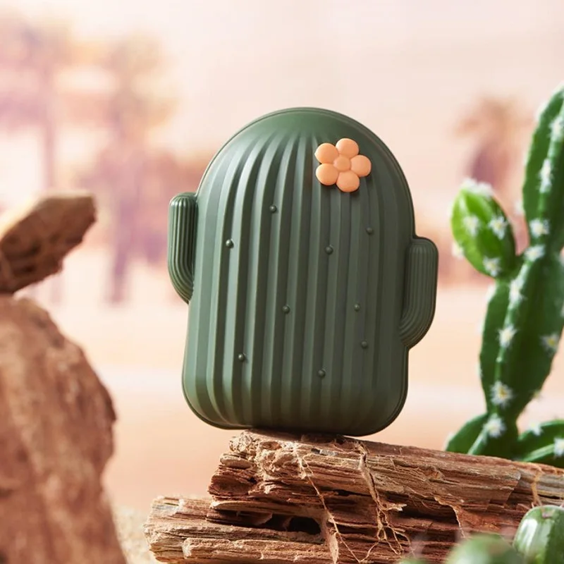 1pcs Creative Soap Box Cactus Shape Laundry Soap Sponge Dish Holder Bathroom Storage Travel Portable Waterproof Soap Case