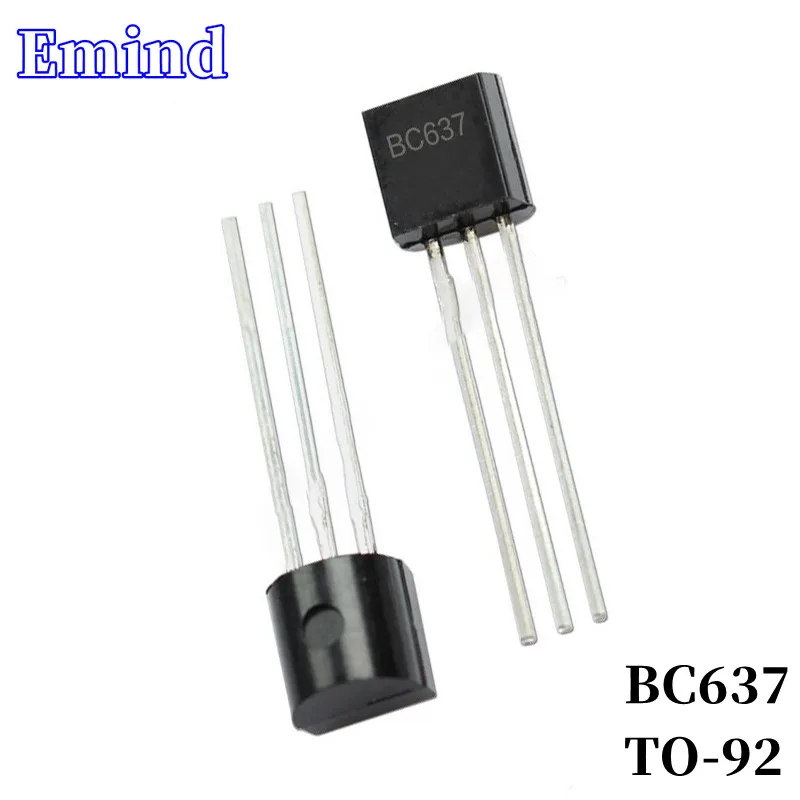 

100Pcs BC637 DIP Transistor TO-92 Type NPN Bipolar Amplifier Transistor 60V/1.5A