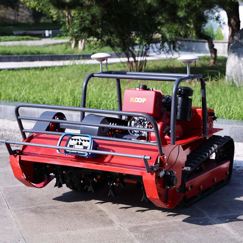 Customized anti rust waterproof remote control Lawn Mower for cross sea bridge waterside slope trimming salty coastal humid