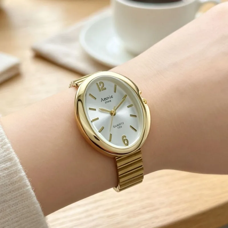 High End Quartz Watch Length Adjustable Steel Strip Women Quartz Watches Pigeon Egg Dial Women's Wristwatches Wholesale Clock