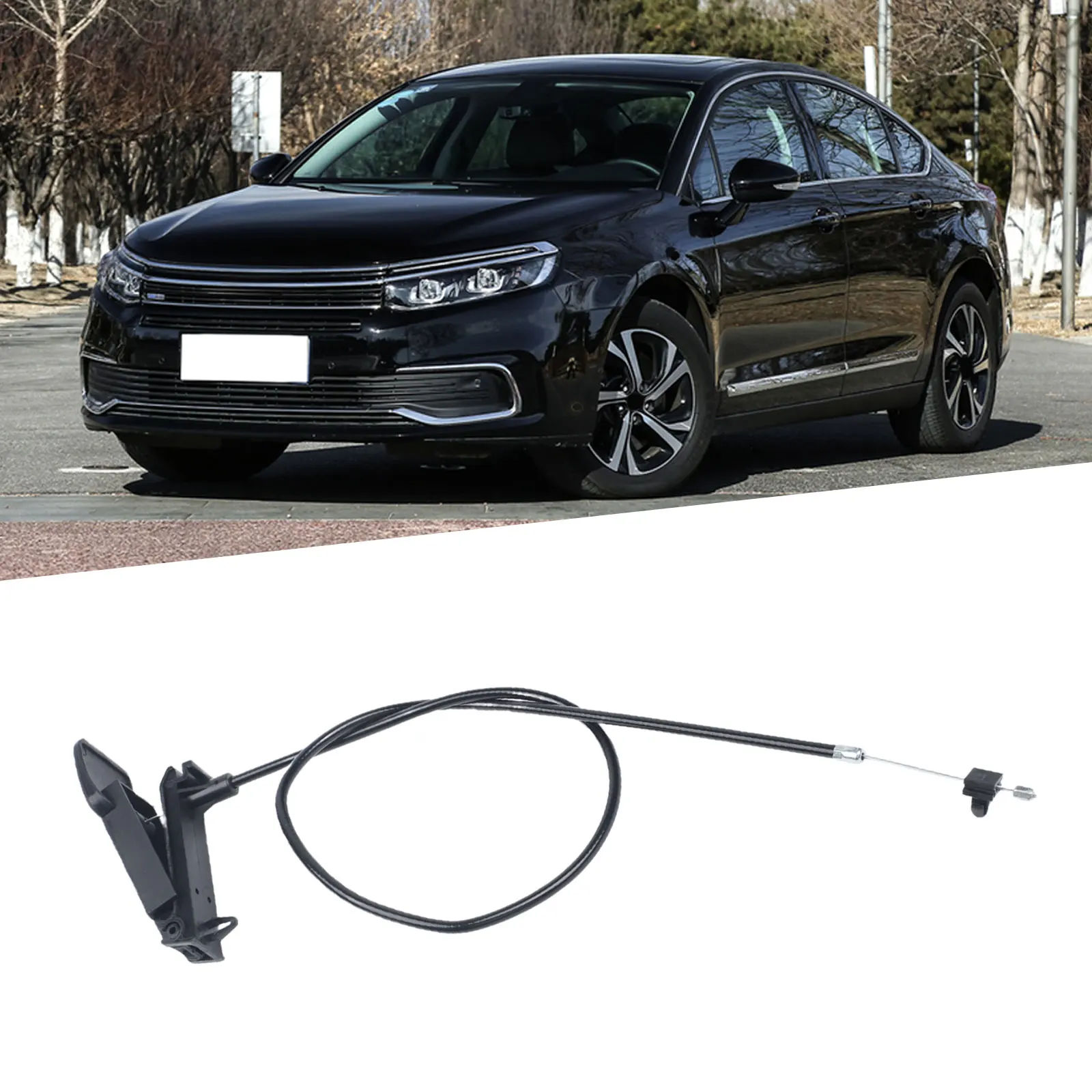 Robust Engine Hood Relse Cable for C4 2014 2019 For C5 TD 2008 2017 For C8 EB 2002 2019 with Black ABS Material