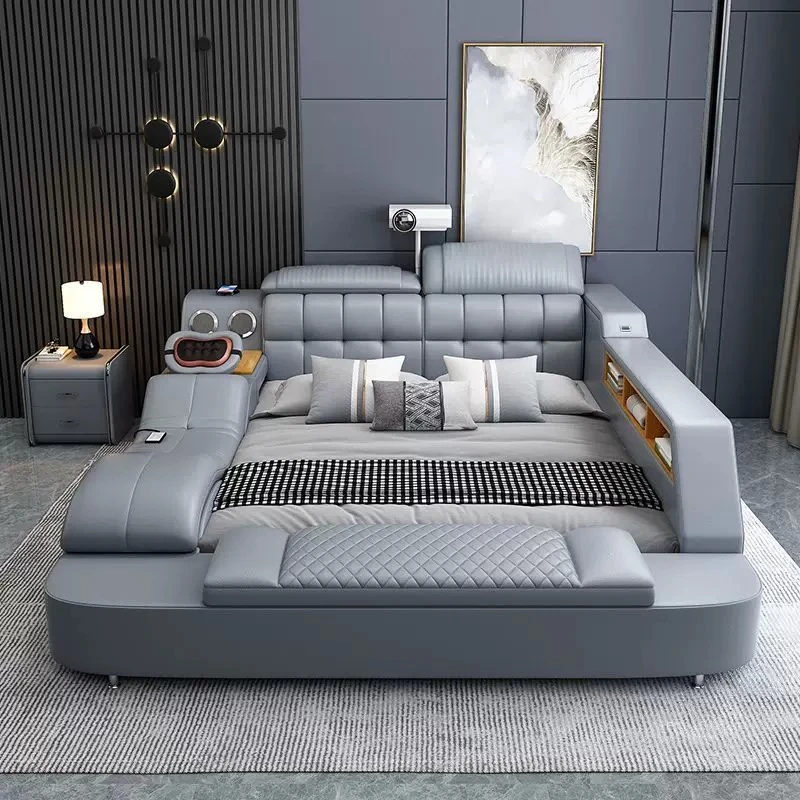 Unique Luxury Bed Nordic Storage Lounge Two Persons Bedroom Bed Multifunctional Tatami Muebles Para El Hogar House Accessories