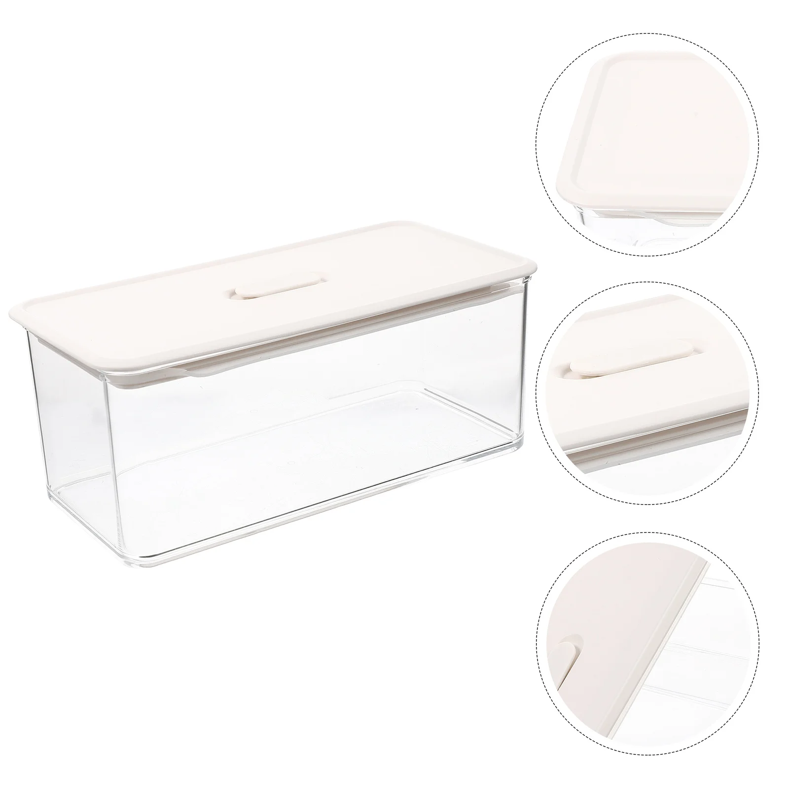 

1000Ml Reusable Food Storage Container Portable Fruits Preservation Box For Camping Leftovers Snacks Transparent Dishwasher Safe