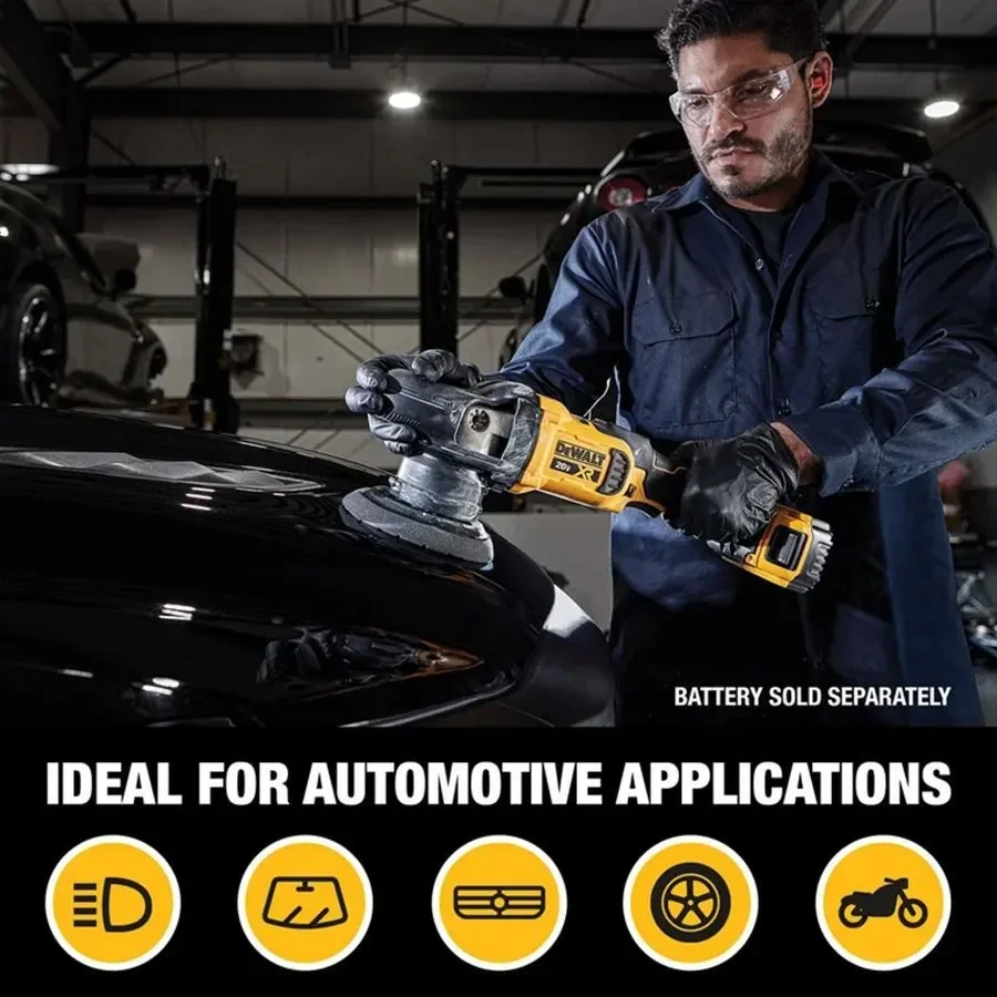 أداة تلميع لاسلكية بدون فرشاة من DEWALT DCM848N أداة عارية 20 فولت 125 مللي متر 5 بوصة ملمع مدار عشوائي متغير السرعة 5500 دورة في الدقيقة أداة طاقة ديوالت