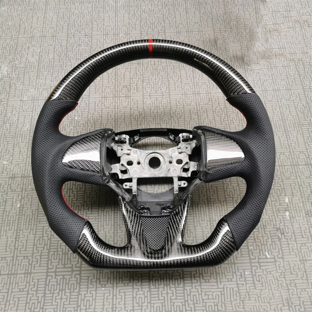 Replacement Real Carbon Fiber Steering Wheel with Leather for Honda City Grace 2015-2021