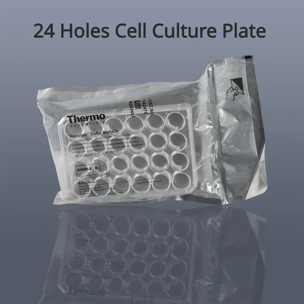 Thermo NUNC Cell Culture Plate 6/12/24 Holes Disposable Cell Culture Plates Flat Bottom Sterile Bacterial Culture Treated Plate