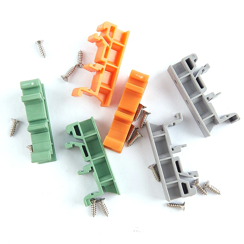 1 Set PCB 25mm DIN Rail Mounting Adapter Circuit Board Bracket Holder Carrier Clips DIN35 C45 43.5X10X19mm