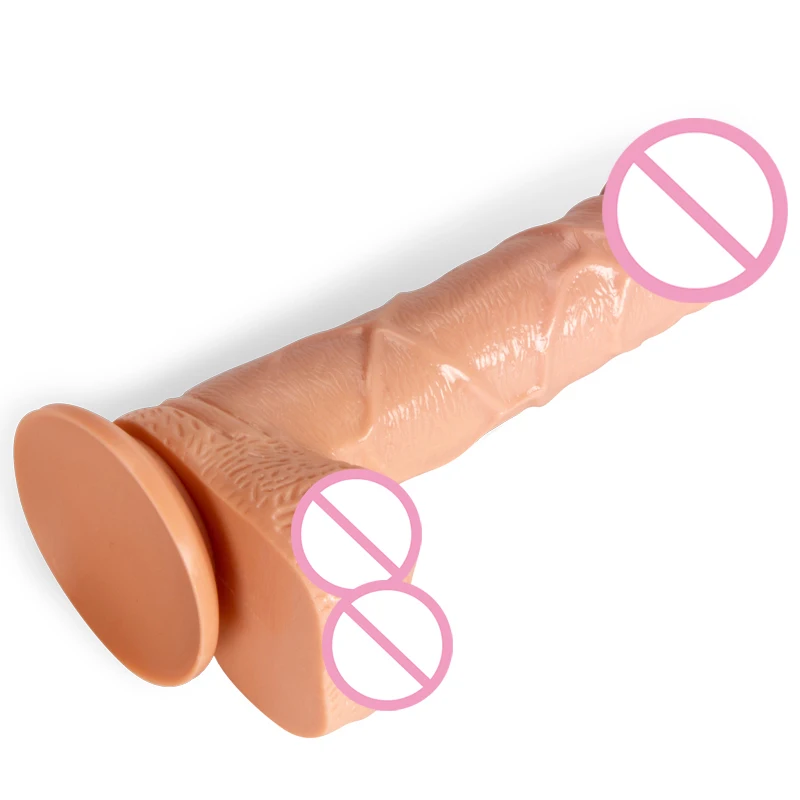 18+ Sex Toys Soft Flesh Dildo Realistic with Sucker Artificial Penis for Women Female Masturbator violent sexual tools passion