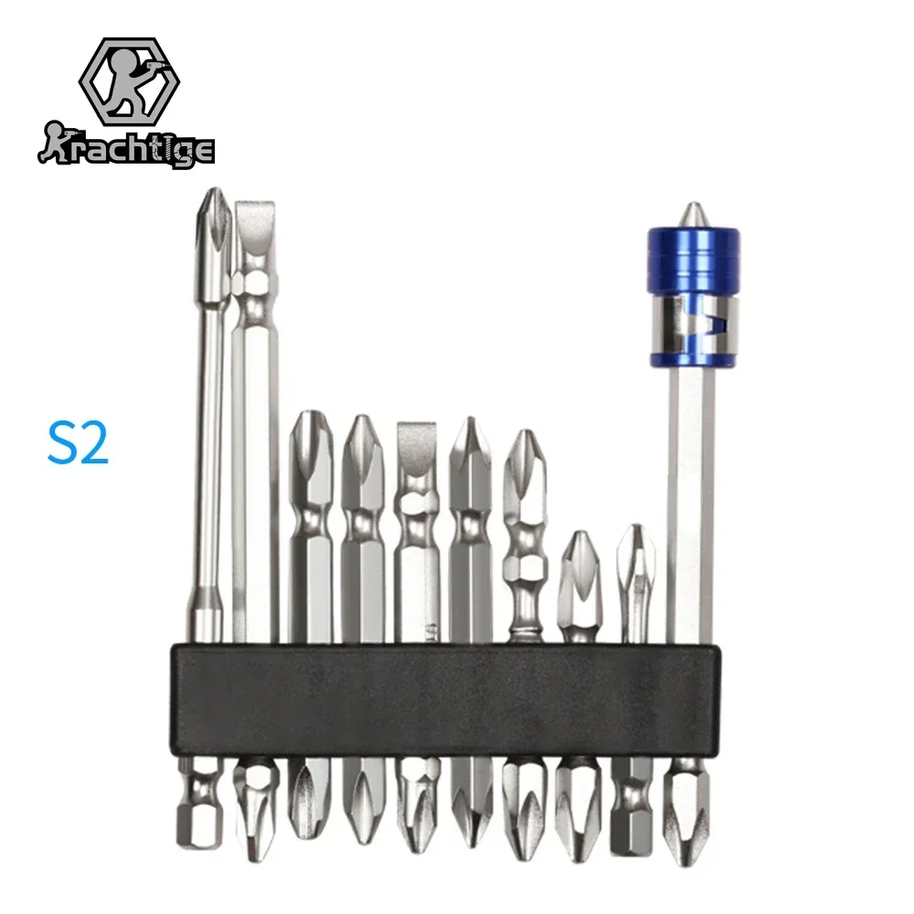 S2 High Hardness Magnetic Lengthening Electric Screwdriver Drill Bit Slotted Phillips Strong Magnetic Coil Wind Screwdriver Head