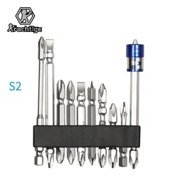 S2 High Hardness Magnetic Lengthening Electric Screwdriver Drill Bit Slotted Phillips Strong Magnetic Coil Wind Screwdriver Head