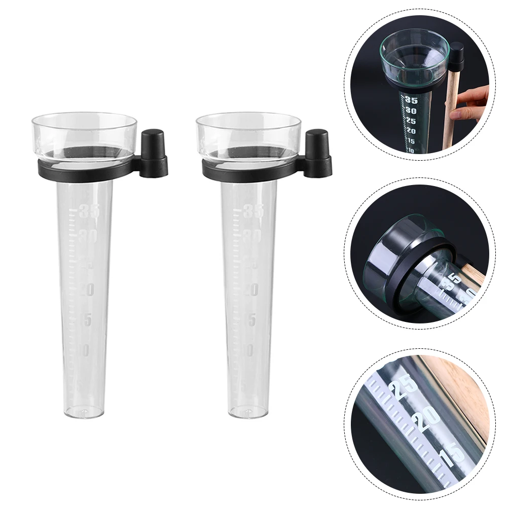 

2pcs Rain Gauge Measuring Cup Plastic Rainfall Meter Tube Garden Scale Less 35cm Safe Meteorological Climate