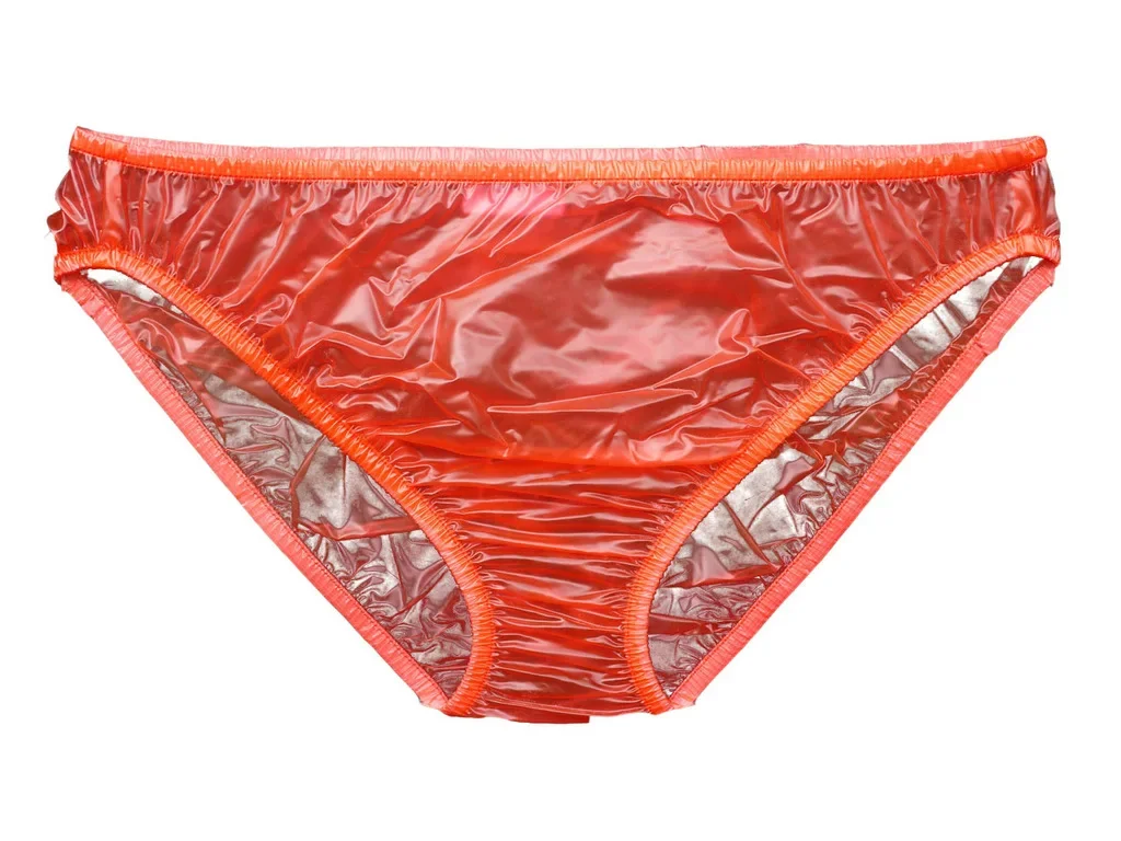 ABDL PVC Adult Baby Plastics Bikini Pants New Underwear Color Red