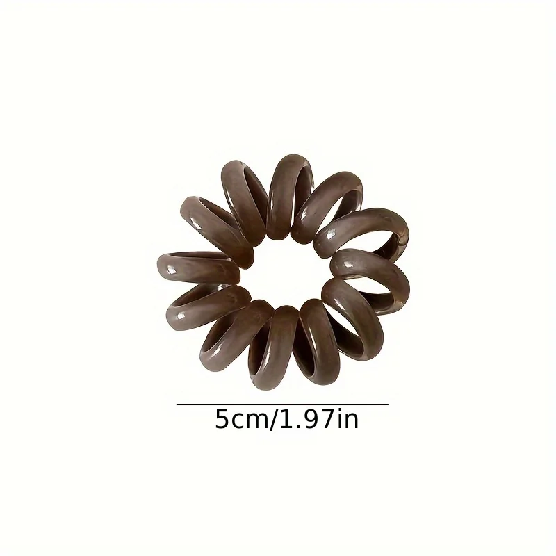 6pcs/Set Large Spiral Hair Ties Telephone Cord Scrunchies Colorful High Ponytail Holder Elastic Hair Band Women Hair Accessories